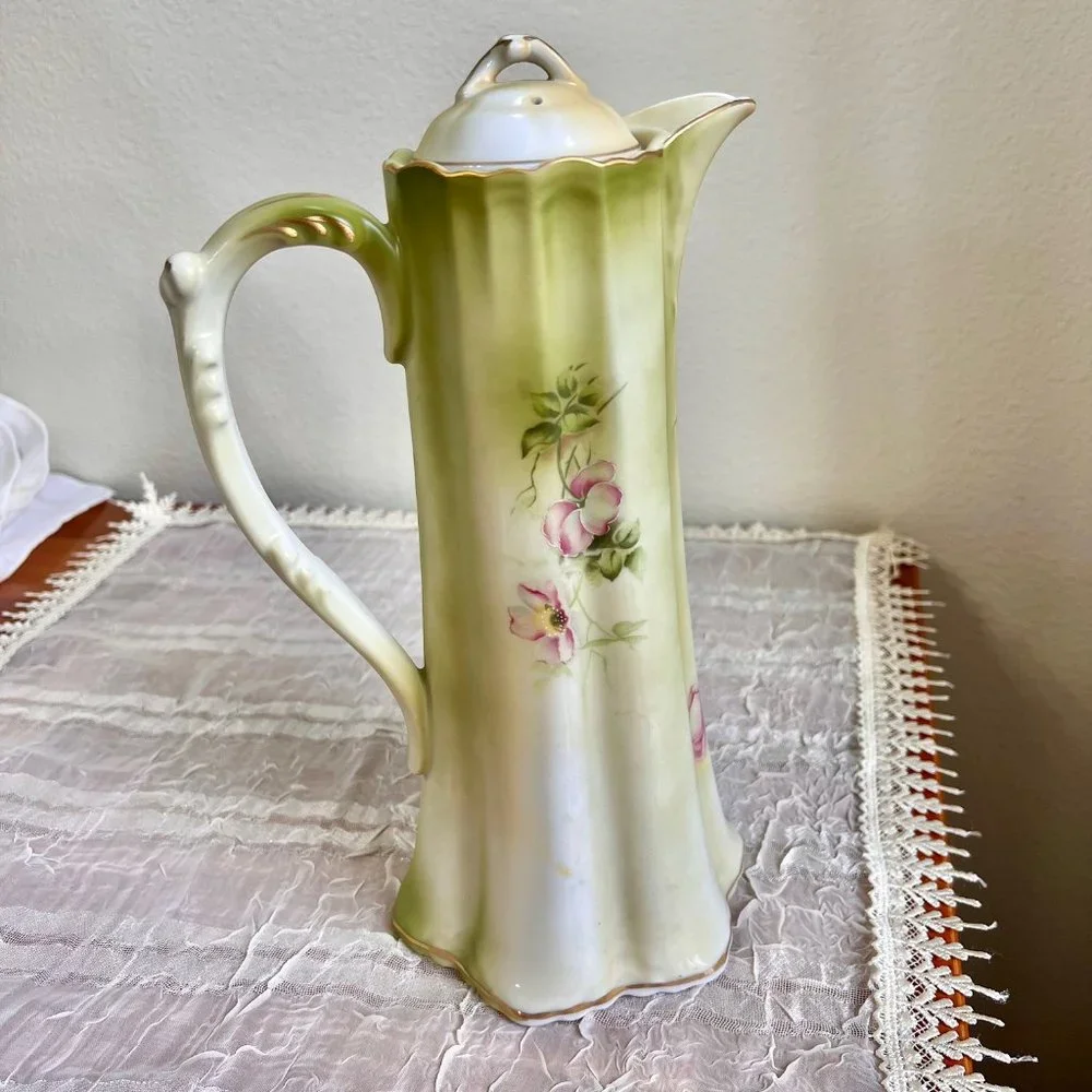 Vintage Teapot, Coffee Pot, Vintage Nippon Porcelain Teapot, Chocolate Pot